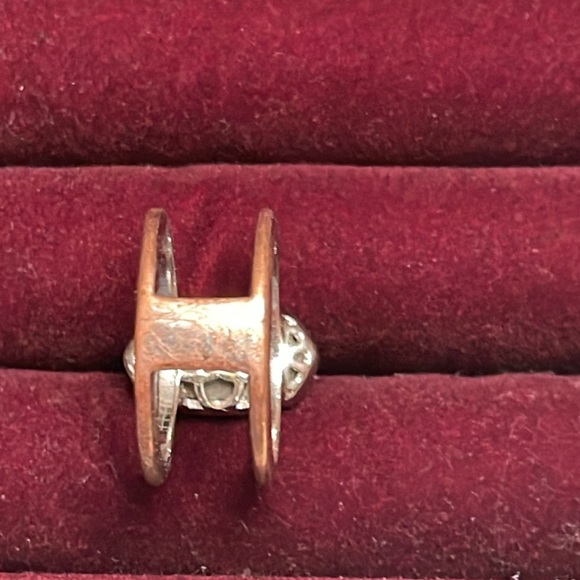 Kendra Scott Elyse Oval Dusy Silver Rose Gold Double Band Ring SZ 7 - Picture 4 of 6